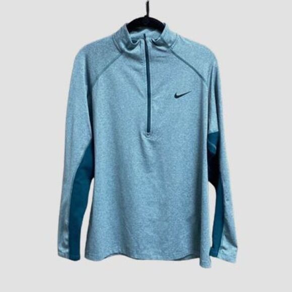 Nike Green Heather Dry-Fit Quarter Zip Pullover Size 2XL - Picture 1 of 6